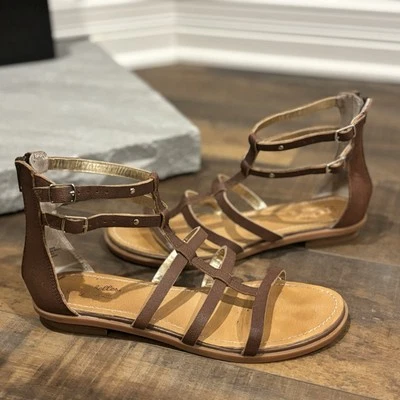 Sandalias de gladiador de cuero marrón whisky alto Seychelles para mujer talla 7,5 Foto 1 de 4