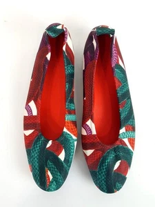 Arche Laiuza Multicolor Reptilian Print Round Toe Ballet Flats Shoes Size 40 - Picture 1 of 5