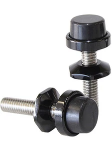 Aeroflow Universal Billet Bonnet Adjusters 5/16 UNC Thread Black (AF64-4101BLK) - Picture 1 of 12