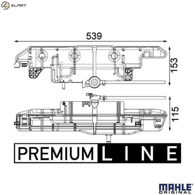 EXPANSION TANK COOLANT CRT 100 000P FOR RENAULT TRUCKS DXi 2,5 2.5L 4cyl MAXITY - Image 1 of 4