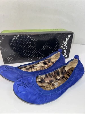 Zapatos planos de ballet para mujer Sam Edelman talla US 8 azul gamuza Cayla  Foto 1 de 4