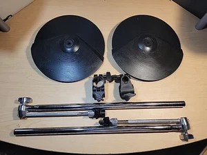 Roland 2 Pack - 2x CY-8 Crash w/ Cymbal Arms & Clamps - No Cables- cy 5 8 #2Q5 - Picture 1 of 10