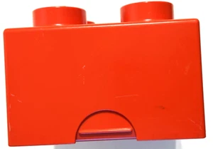Vintage LEGO 2 x 2 Storage Bricks 5" Red 1985 Box Display - Picture 1 of 7