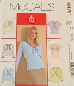 McCall's 4781 Misses Lined Shrugs & Top 6 Styles Sewing Pattern L-XL 16-18-20-22 - Picture 1 of 2