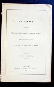 A Sermon Preached in The Arlington-Street Church, Boston, 1864 1st ed. Gannett - Picture 1 of 1