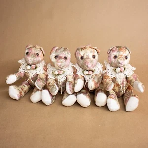 Vintage handgefertigtes Teddybär Plüsch Set - Bild 1 von 9