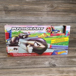 Hot Wheels Mario Kart Bullet Bill Launcher and Mario Kart Vehicle for Kids Ages - Picture 1 of 8