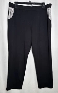 Ruby Rd Sweatpants Leisure Pants PXL Woman Lounge Slacks Cotton Pockets Black - Picture 1 of 8