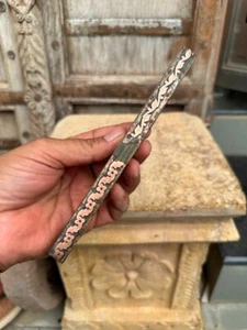 1900 Vintage Old Brass Wooden Hand Crafted Border Printing Block  Mold Die - Picture 1 of 13