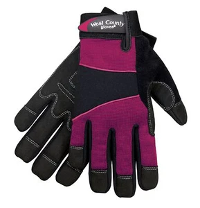 West County 012F/L Women's Gloves – Large, Berry, Work Gloves with Four-Way - Picture 1 of 2