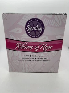 Scentsy Full Size Wax Warmer Pink RIBBONS OF HOPE Breast Cancer Awareness - Picture 1 of 7