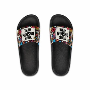 Custom Men's Slide Sandals ~ barfool ~ Send Your logo or Image - Picture 1 of 5