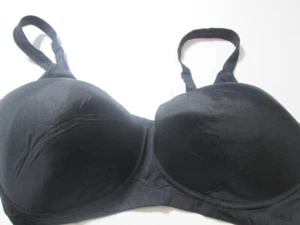 Leading Lady Bra Size 42D Black Wireless Lined Adjustable Strap T-Shirt Lingerie - Picture 1 of 6