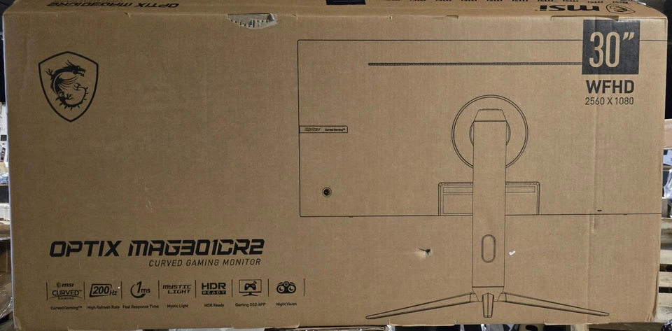 MSI Optix MAG301CR2 30' VA LCD Gaming Monitor 200hz Curved - Image 1 of 2