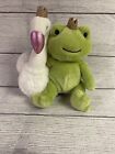 NEW Frankford Swan Princess Frog Prince Plush Stuffed Animals - Attached Pair !!