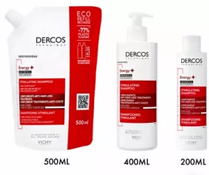 Vichy Dercos Energy+ Anti-Hair Loss Shampoo 200/400/500ml-Aminexil+Niacinamide - Picture 1 of 13