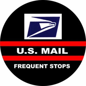 US Mail Frequent Stops Tire Cover on Black Vinyl - Optional Camera Port - Picture 1 of 2