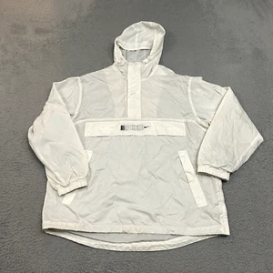 Vintage Nike Jacket Mens Medium White Quarter Zip Lightweight Windbreaker Y2K - Picture 1 of 19