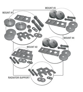 Corvette C2 Body Mounting Kit Convertible 1965-1967 - Picture 1 of 5