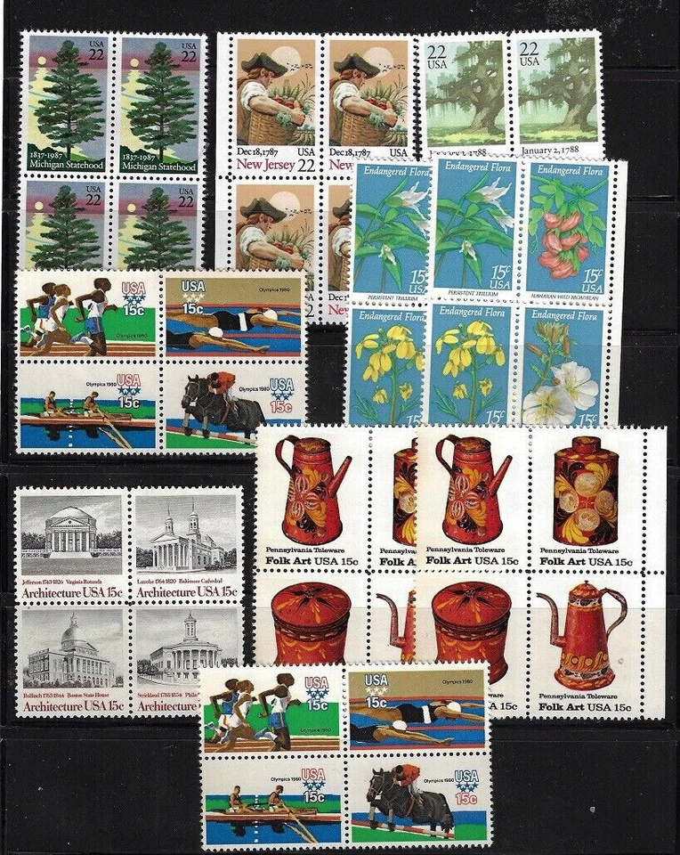 Usa: Lot of good modern differents, singles + blocks, MNH, EBN092 - Image 1 of 3