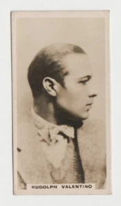 Rudolph Valentino 1925 Lambert and Butler Popular Film Stars Tobacco Card #5 - Picture 1 of 2