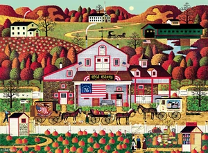 Buffalo Games - Charles Wysocki - Fattorie d'Autunno - Puzzle 1000 Pezzi per Pubblicità - Foto 1 di 12