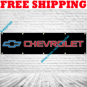 Chevrolet Car Banner Flag 2x8 ft Racing Show Garage Wall Decor Sign 2021 NEW