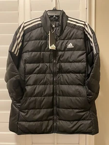 Adidas Damen Essentials Daunen gefütterte Jacke schwarz GH4593 Größe X-Large kostenloser Versand - Bild 1 von 8