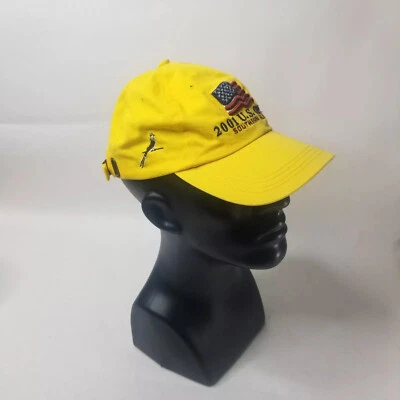 Gorra de golf Southern Hills 2001 US Open ajustable amarilla con tirantes Foto 1 de 4