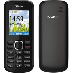 ORIGINAL NOKIA C1-02 TASTEN-HANDY KLEIN DUALBAND UNLOCKED MOBILE PHONE WIE NEU