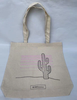 Bolsa tote BCBGeneration Saguaro algodão lona cacto média - Imagem 1 de 3