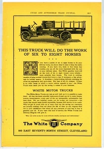 1911 White Truck Company Ad: Will do the Work of 6-8 Horses - Campbell Milling  - Picture 1 of 1