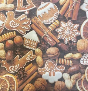 Decoupage Paper Napkins - Christmas Holiday Gingerbread Pack of 20 Luncheons - Picture 1 of 6