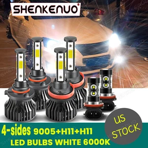 For Lexus Hs250H 2010-2012 4side 6000K LED Headlight High Low + Fog Lights Bulbs - Picture 1 of 11