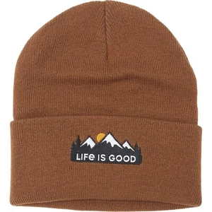 Nuevo con etiquetas Gorro Life is Good Mountains Gráfico Marrón Tahoe Cuff - Imagen 1 de 2