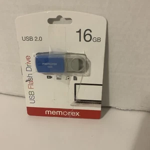 Memorex USB Flash Drive 16GB COlor Blue - Picture 1 of 3