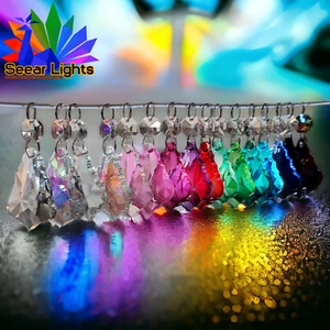 1-12 Leaf Chandelier Crystals Wedding Glass Decoration Beads Retro Lamp Parts - Picture 1 of 105