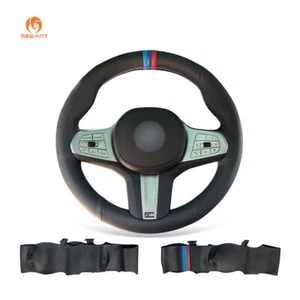 MEWANT Funda de volante de cuero sintético negro para BMW G20 G21 F40 F44 G22 G26 G30 G31 - Imagen 1 de 13