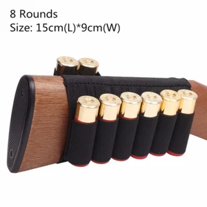 8 Runde Schrotflinte Hinterschaft Munitionstasche Shell Halter Patrone Bandolier 12/20GA USA - Bild 1 von 6