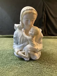 Jardinera de cerámica Virgen María y Niño Jesús de colección de cerámica - Imagen 1 de 7