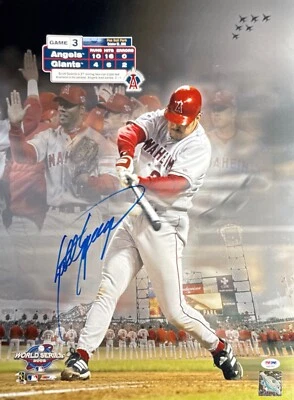 Scott Spiezio Signed 16x20 Photo Angels 2002 WS PSA 4A81583 - Image 1 of 2