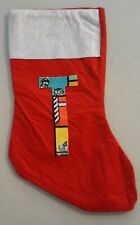 17 inch Christmas Stocking Plain Red with 6 inch Super Mario letter T 265434