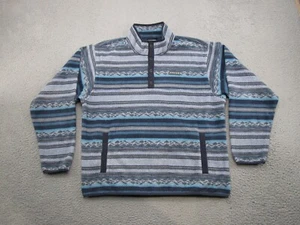 Cinch Jacke Herren blau Azteken Polarfleece 1/4 Druckknopf Southwest Größe 2XL - Bild 1 von 10