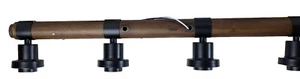 4-Light Industrial Farmhouse Vanity Lights, Rustic Wood Light multi placement - Picture 1 of 4