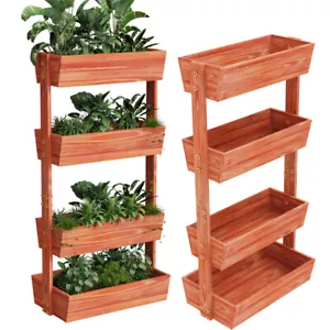 Wooden Vertical Garden Raised Bed Elevated Flower Vegetable Grown Planter Box - Picture 1 of 14