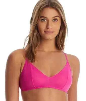 Новый с Ярлыками! DKNY женщин Sz S логотип сетки без подкладки провода бесплатный бюстгальтер DK4512 розовый - Изображение 1 из 4