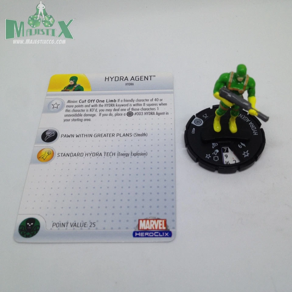 Heroclix Capitán América Set Hydra Agent #003 ¡Figura común con tarjeta! Foto 1 de 1