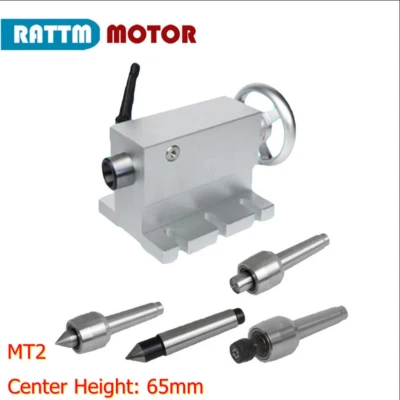 RATTM MOTOR 【DE】4 Axis Mohs MT2 CNC Tailstock Telescopic Stroke 50MM Center Height 65MM