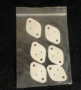 LOT OF (6) SIX TO-3 ALUMINA CERAMIC INSULATOR TRANSISTOR MOUNTING No.: 41 - Picture 1 of 10