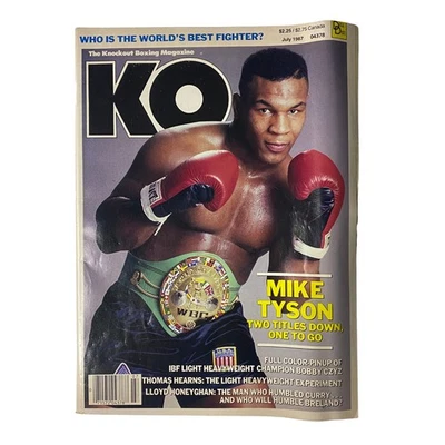 KO Boxing Magazine July 1987 Mike Tyson Cover No Label - Image 1 of 2